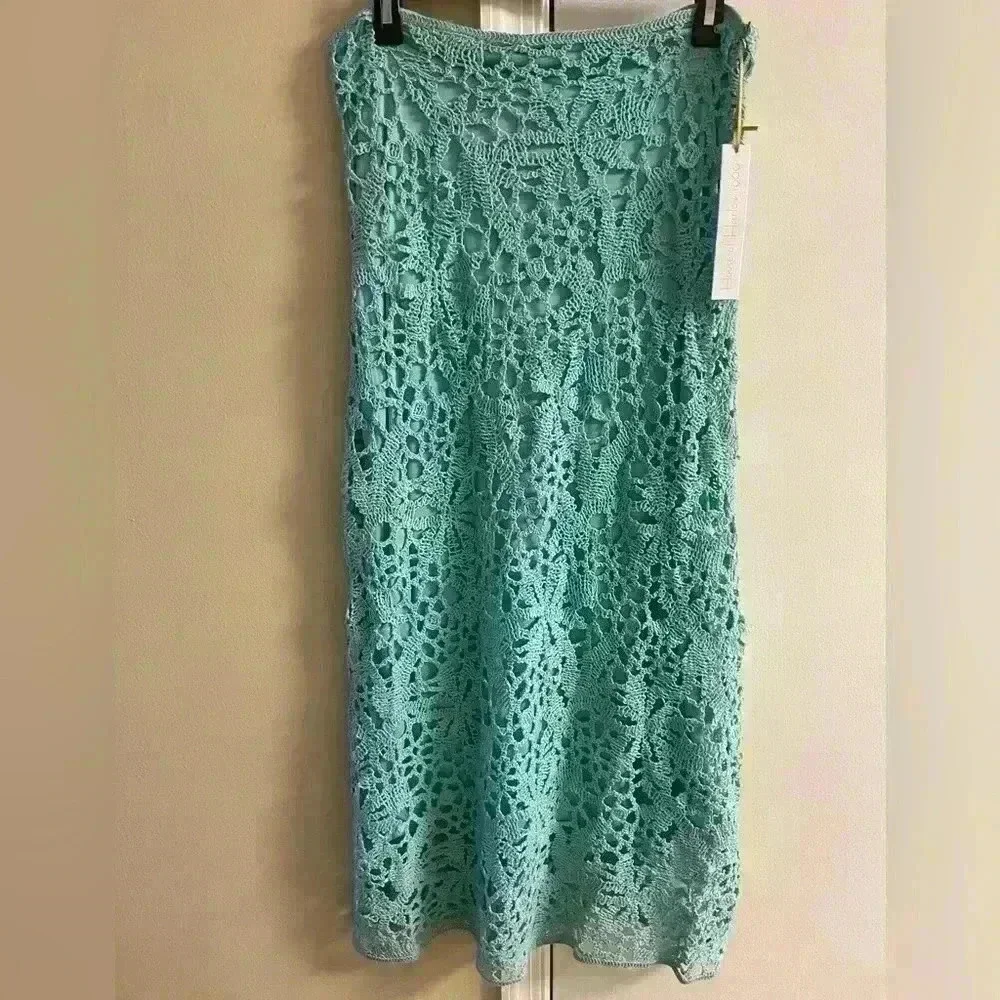 House of Harlow 1960 skirt set crochet maxi skirt‎ Medium NWT